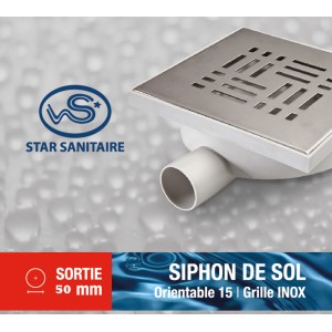 SIPHON SOL INOX ORIENT S50 STAR SANITAIRE