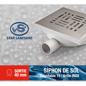 SIPHON SOL INOX ORIENT S40 STAR SANITAIRE